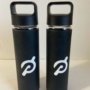 Peloton Black Water Bottle Pair with White Logo